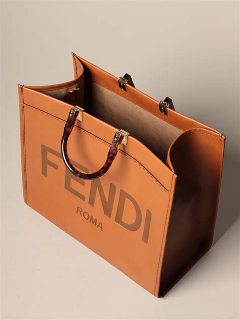 fendi large shopping bag|fendi signature tote bag.